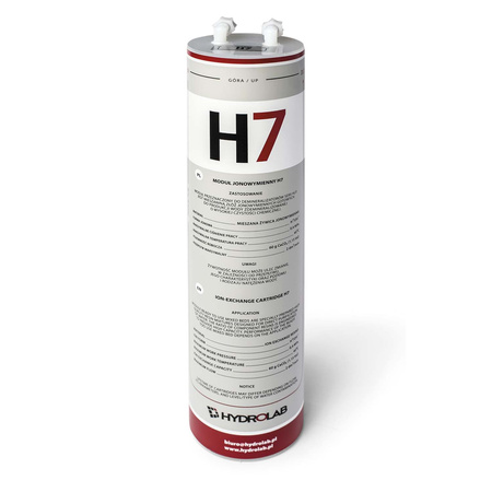 Filtr jonowymienny H7 EJ-2000-0 do demineralizatorów wody HYDROLAB, 2000 ml, do odwróconej osmozy, woda ultraczysta