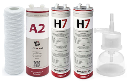 Zestaw filtrów do demineralizatora Hydrolab HLP 5s/HLP 5sp – prefiltr, moduł A2, filtry H7, kapsuła sterylizacyjna