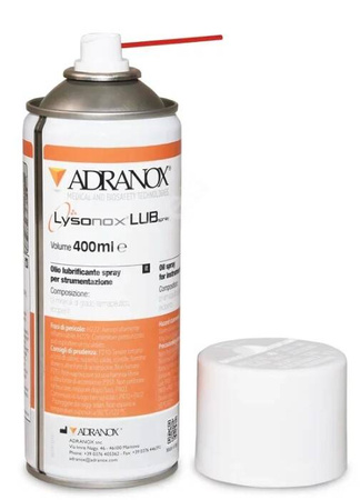 LysonoxLUB SPRAY 400 ml – Profesjonalny środek do konserwacji narzędzi medycznych, stomatologicznych i kosmetycznych Adranox