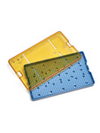 Pojemnik do sterylizacji narzędzi Ultem® 25x15x2 cm, jednopoziomowy z matą silikonową, do autoklawu FST