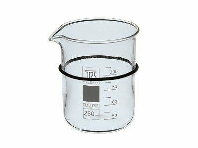 Zlewka szklana 250 ml Ø 65 mm z pierścieniem mocującym, szkło laboratoryjne POLSONIC PALCZYŃSKI