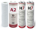 Zestaw filtrów do demineralizatora Hydrolab HLP 5/HLP 5p – prefiltr, filtr A2, filtry jonowymienne H7