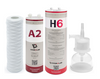Zestaw filtrów do demineralizatora Hydrolab HLP 30sp – filtry osadowe, węglowe, jonowymienne, kapsuła sterylizacyjna