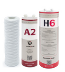 Zestaw filtrów do demineralizatora Hydrolab HLP 10/HLP 10p – prefiltr, filtr A2, filtr jonowymienny