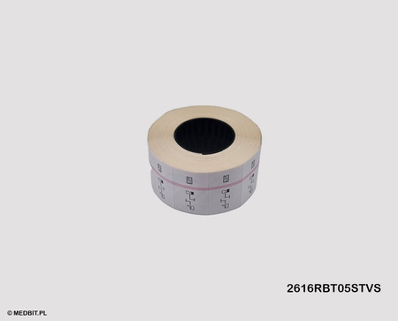 STEAM – Etykieta 2-rzędowa do metkownicy Printex V20 25x15 mm, wskaźnik parowy klasa 1, 500 sztuk, PRINTEX MEDICAL