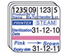 Etykiety STEAM 3-rzędowe do metkownicy Printex V30, Blitz – 26x26 mm, wskaźnik sterylizacji, 500 szt. PRINTEX MEDICAL