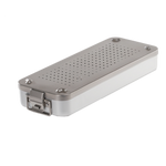 Kontener do sterylizacji narzędzi MELAG 15M, 35x12x4,5 cm, 100 filtrów, zgodność EN 868-8, kod ME01152