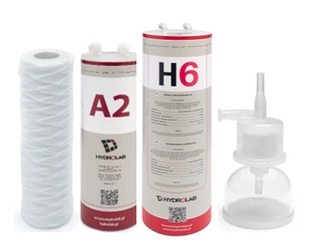 Zestaw filtrów do demineralizatora Hydrolab HLP 30sp – filtry osadowe, węglowe, jonowymienne, kapsuła sterylizacyjna