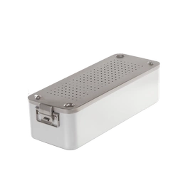 Kontener do sterylizacji narzędzi MELAG 23G z 100 filtrami, 42x16x12 cm, spełnia normę EN 868-8