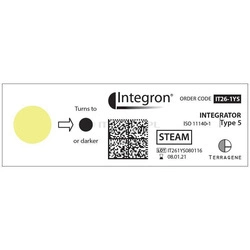 Wskaźnik chemiczny klasy 5 do sterylizacji parą wodną STEAM IT26-1YS, 121-134°C, 200 szt., TERRAGENE