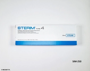 Wieloparametrowe wskaźniki chemiczne STERIM Klasa 4 do sterylizacji parowej 121-134°C, 250 szt.