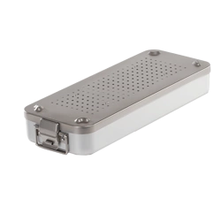Kontener do sterylizacji narzędzi MELAG 15M, 35x12x4,5 cm, 100 filtrów, zgodność EN 868-8, kod ME01152